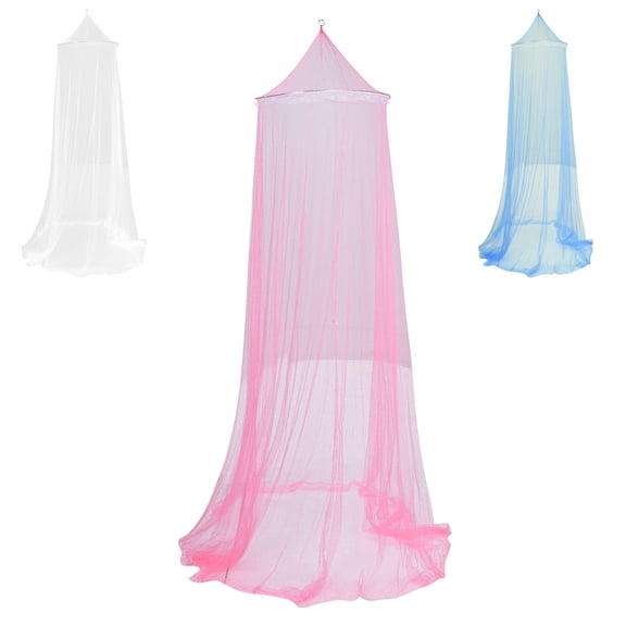 WYBXZ White Round Lace Mosquito Net Bed Canopy, Elegant Insect Protection Dome Netting, Breathable Versatile Home Bedroom Decor