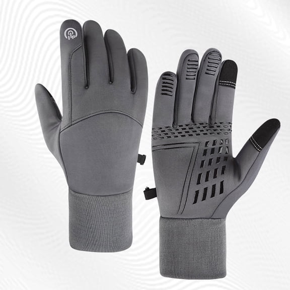 WYBXZ Winter Gloves, Sports Fleece Warm Men's and Women's Non-slip Gloves, Touchscreen Adjustable Windproof No-Slip Warm Gloves for Driving, Cycling, Running, Hiking