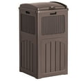thumbnail image 1 of WYDK 30 Gallon Trash Can, Resin Outdoor Garbage Can with Lid, Waterproof Hideaway Patio Waste Bins for Outside Use (Deep Brown), 1 of 14