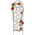 thumbnail image 1 of WYDK 60x15in Iron Garden Trellis, Arched Outdoor Decoration w/Branches, Birds for Lawn, Garden, Backyard, Climbing Plants - Bronze, 1 of 7