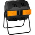 thumbnail image 1 of WYDK Composting Bins 43 Gallon Outdoor Tumbling Compost Bin Compost Tumbler Bucket Trash Can w/Dual Chamber Sliding Doors for Garden Patio,Orange Door, 1 of 14