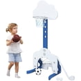 thumbnail image 1 of WYDK Kids Basketball Hoop, Toddler Sports Activity Center w/ 5 Adjustable Height Levels, Basketball Soccer Golf Game Set, Indoor Outdoor Basketball Hoop Set Best Gift for Baby Infant White Clouds, 1 of 8