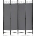 thumbnail image 1 of WYDK Room Dividers and Folding Privacy Screens, 4 Panel 68 Inch Tall Portable Steel Frame & Fabric Surface Room Seperating Wall Divider, Room Partitions and Freestanding for Home Office, Grey, 1 of 8