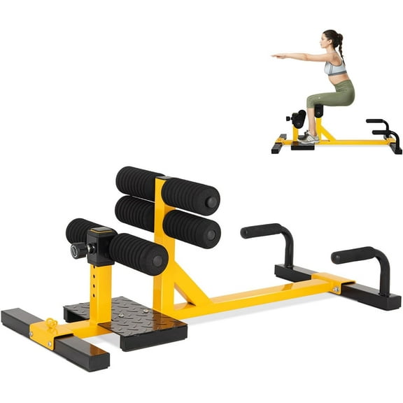 WYDK Squat Machine, 3-in-1 Squat Workout Equipment with Handles, Height Adjustable for Push-Up, Sit-Up, Sissy Squat & Strength Training, Deep Sissy Squat Machine for Home, Gym