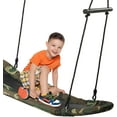 thumbnail image 1 of WYDK Surfing Tree Swing,Platform Swing with Soft Handles and Adjustable Height, Saucer Tree Swing with Stable Metal Frame and Spacious Swing Board, Camo Green, 1 of 10