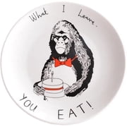 WYGOAKG 8 Inch European Style Porcelain Cartoon Design Ceramic Flat Plates with Cartoon Pattern