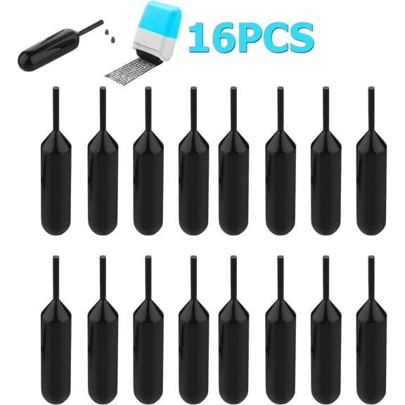 WYJ 15 PCS Ink Refills for Identity Theft Protection Roller Stamps, Black Replacement Rolling Refill Ink for Confidential Roller Stamp Anti Theft Privacy-0614