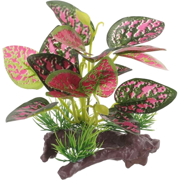 WYJ Artificial Water Plants Betta Fish Hideout Silk Aquarium Plants Fish Tank Ornaments Realistic Plant Small Artificial Plants Fish Tank Plant Decor Plastic Desktop Aquatic Plants-0614