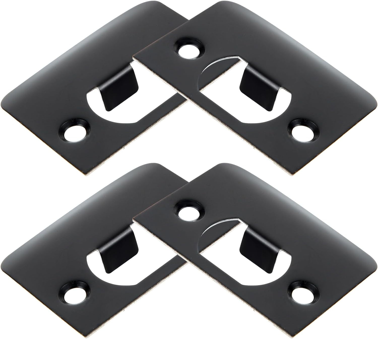 WYJ Corner Deadbolt Strike 8PCS Door Strike Plate Black, Black Deadbolt ...