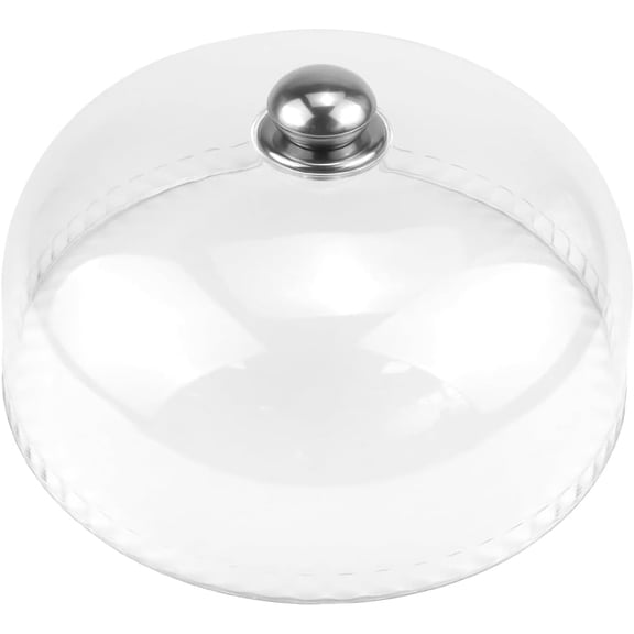 WYJ DOERDO 10Inch Cake Dome Cover Clear Cake Stand Cover Acrylic Round Cheese Cloche Dome for Dessert Display, 26.5x13.5cm-0614