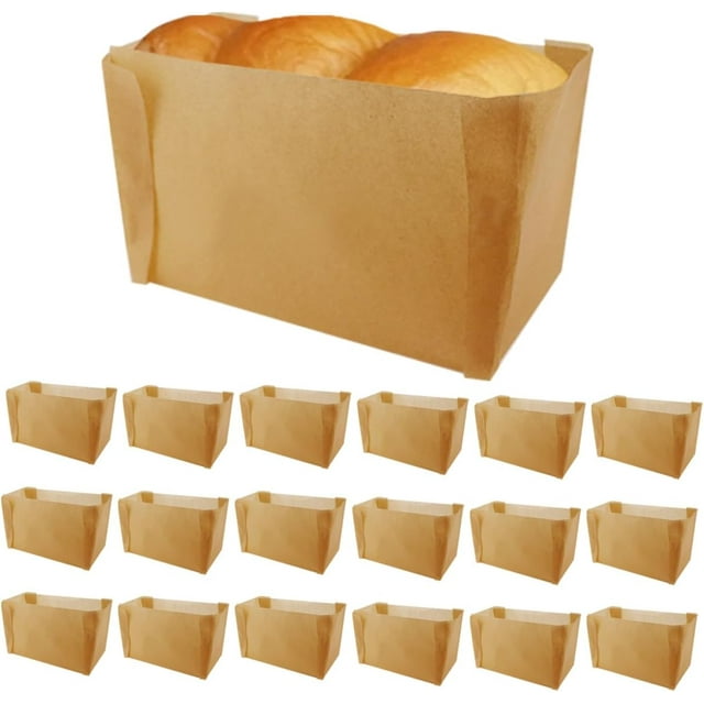 WYJ DOERDO 50Pcs Paper Loaf Pan Liner Nonstick Bread Baking Liners for
