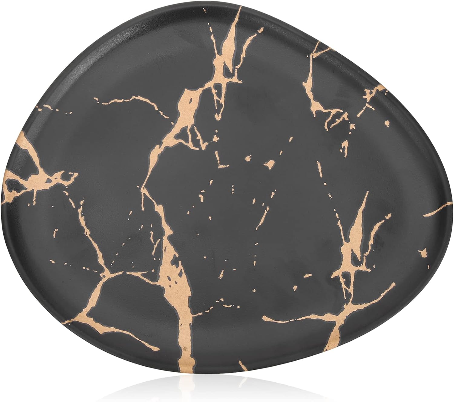 WYJ Decorative Tray Ring Holder Marble Pattern Ceramic Dish Jewelry