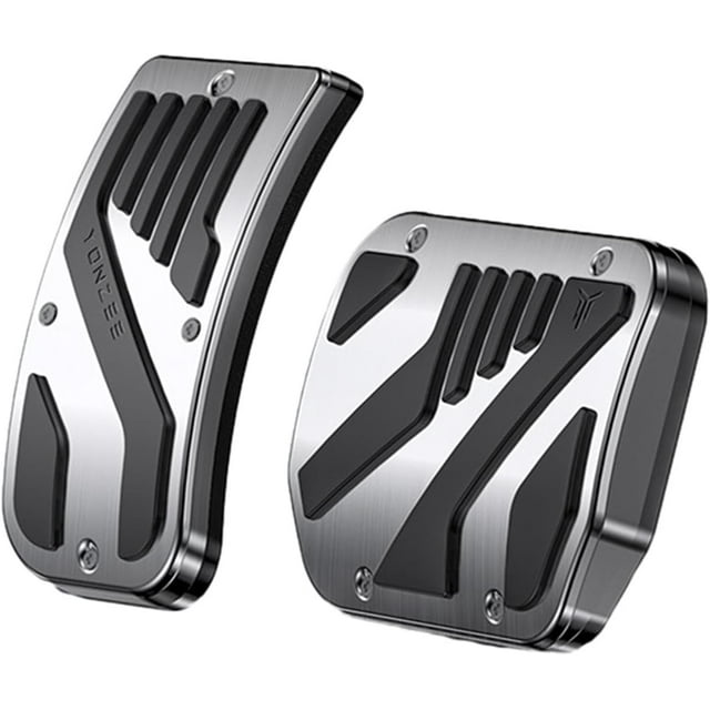 WYJ Foot Pedal Pads Set, Brake Accelerator Pedal Covers, Alloy Rubber