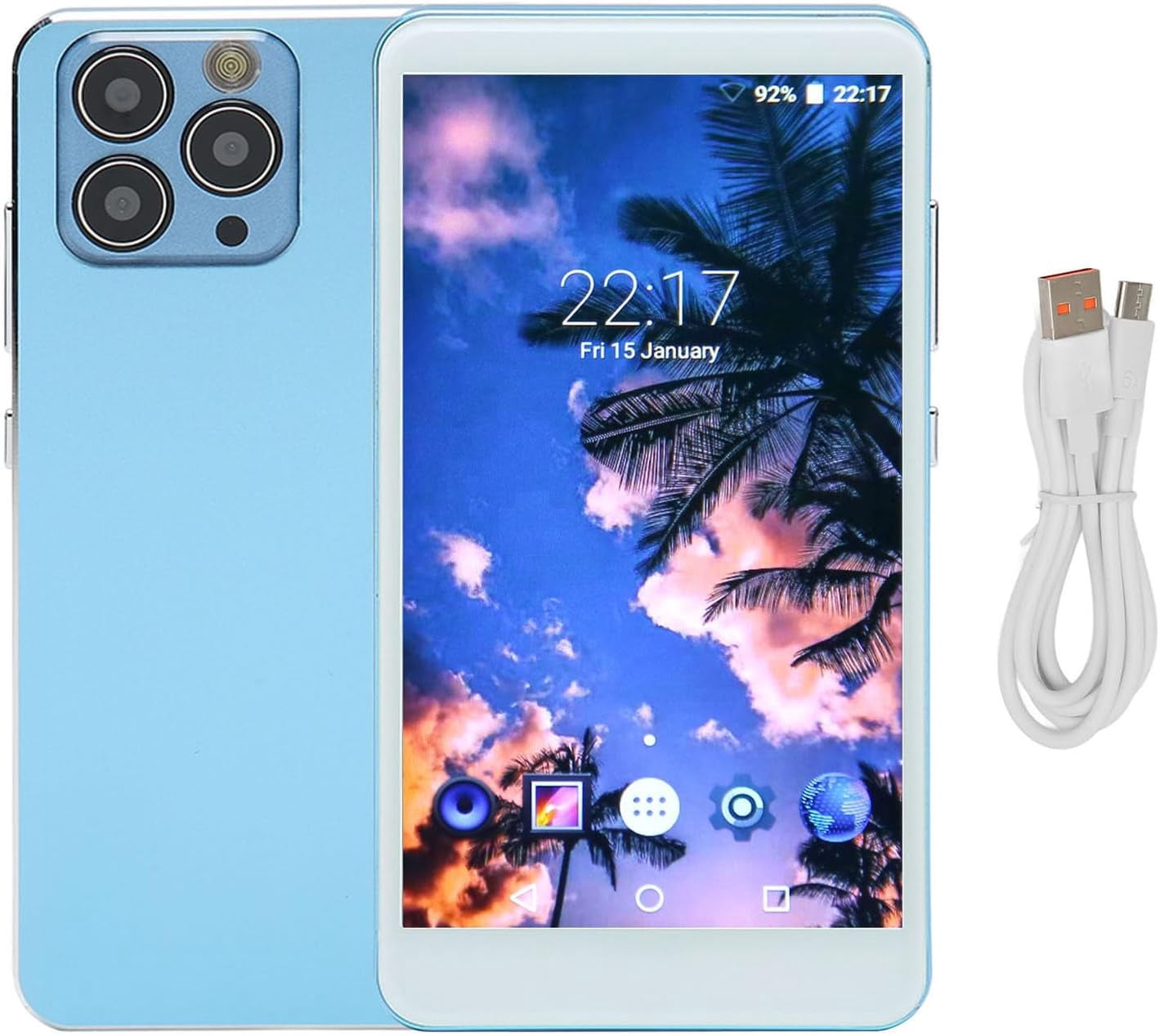 WYJ MP4 Player, MP4 Player with Bluetooth and WiFi, 5 Inch IPS HD MP4 Player with Camera, Portable Music Player for Android, Support 128GB Built in 2200MAh Lithium Battery (Included)-0614