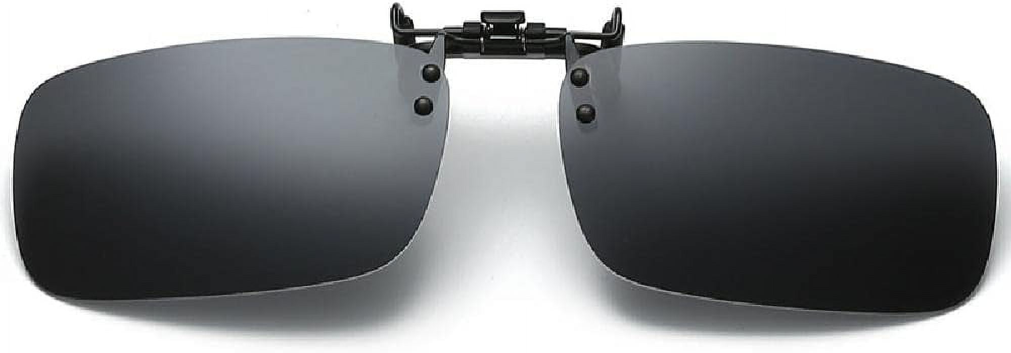 WCX Polarized Lenses FlipUp Clip On Sunglasses UV400 to Wear Over