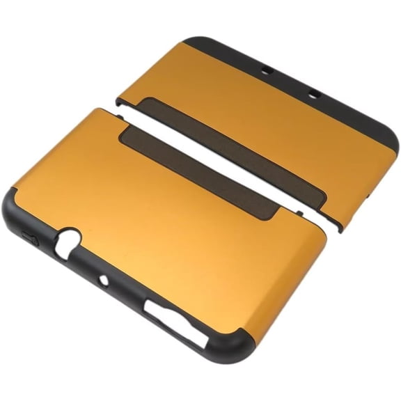 WYJ Protector Hard Shell Case Cover Compatible for New Nintendo 3DS LL XL 2015 Version, Easy Access to All Buttons and Ports - Gold-0614