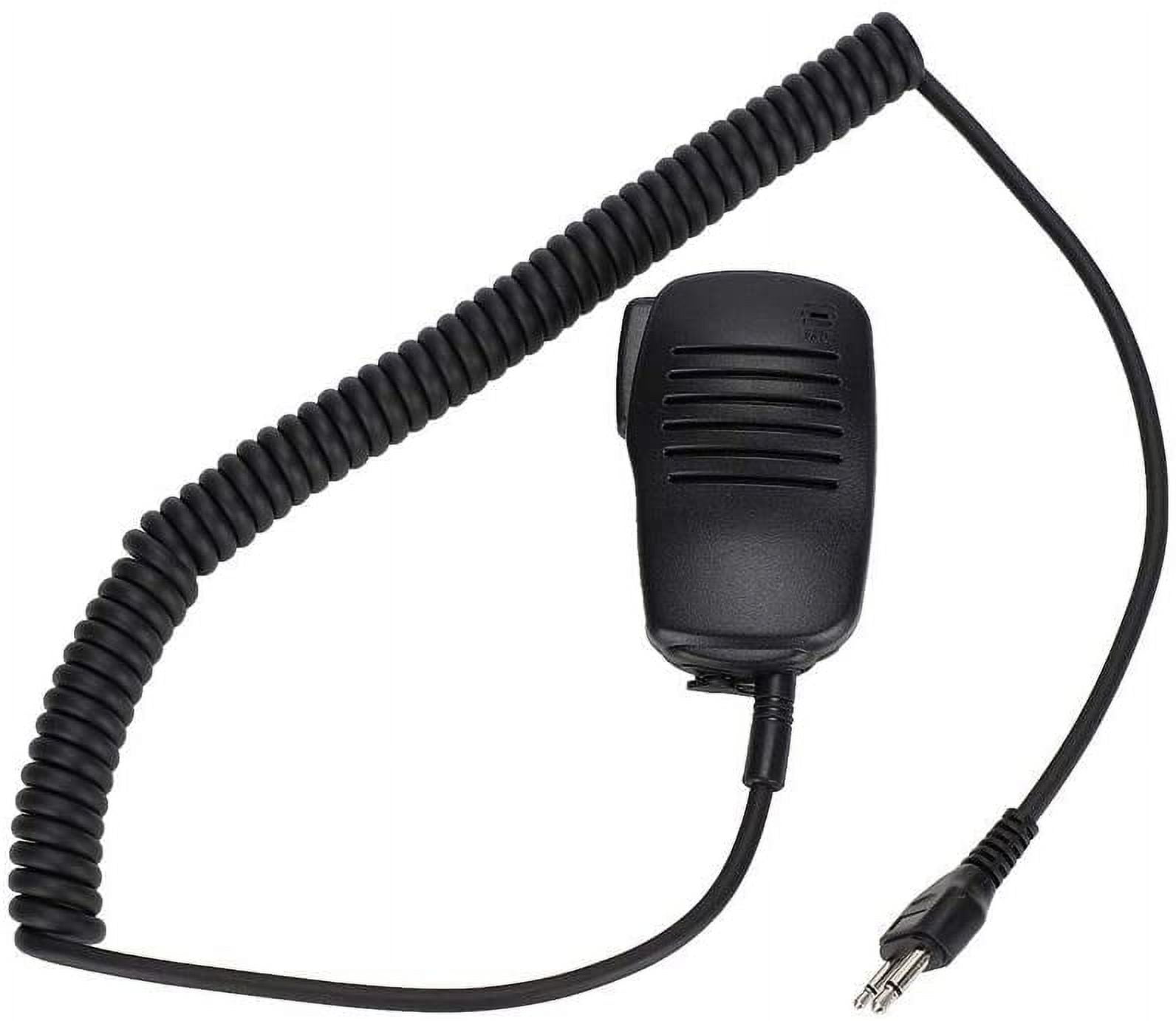 WYJ Speaker Mic Walkie Talkie Handheld Speaker Mic for ICOM for Cobra for Maxon for Midland for Vertex for Uniden etc, Shoulder Microphone with 360 Degree Rotatable Clip & 3.5mm EarpieceJack-0614