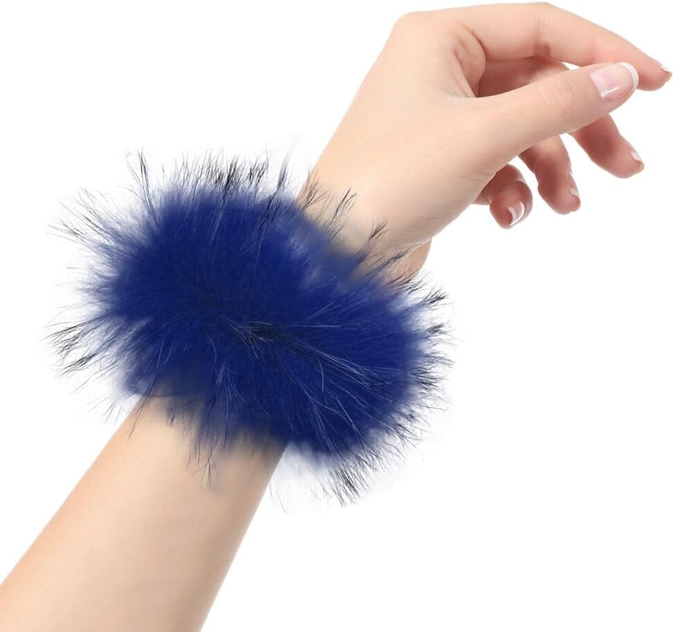 WYJ Women s Feather Slap Bracelet Snap Cuff Bracelets Fluffy Feather Cuffs Sleeves Wrist Decoration Cuff Sleeves Slap 0614 Walmart