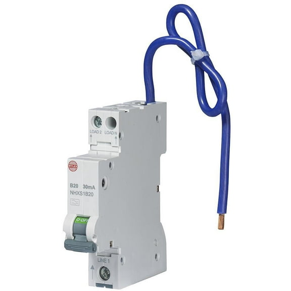 WYLEX - 20A 30mA RCBO single module B Curve