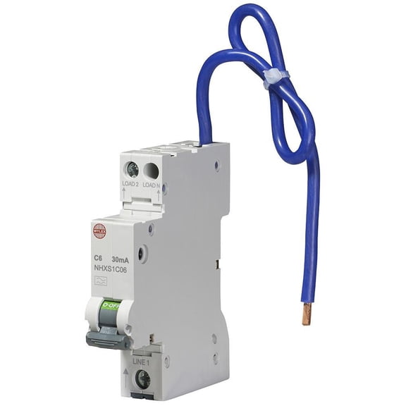 WYLEX - 6A 30mA RCBO single module C Curve