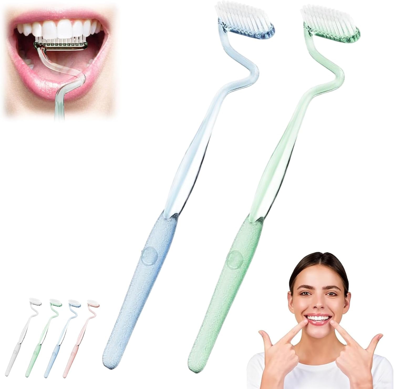 WYLQQ Multi-Functional S Shaped Toothbrush, Scientific Vertical Brush ...