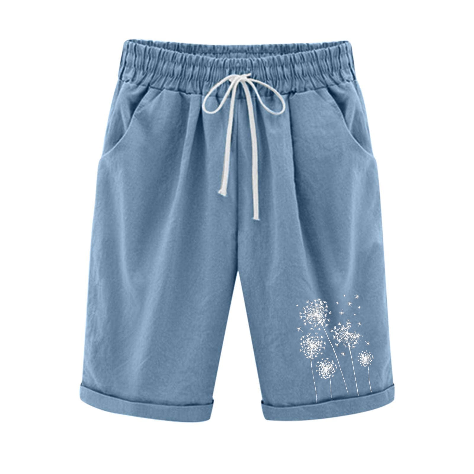 WYMPDSVI Cotton Linen Hot Pants Womens Shorts Plus Size Summer Loose ...