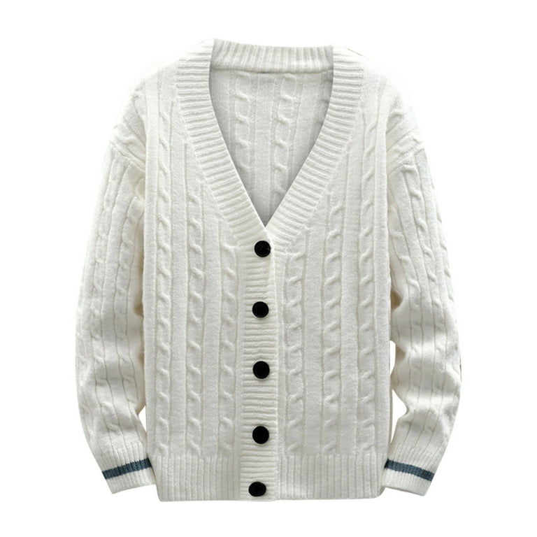White cardigan sweater with pockets 2025