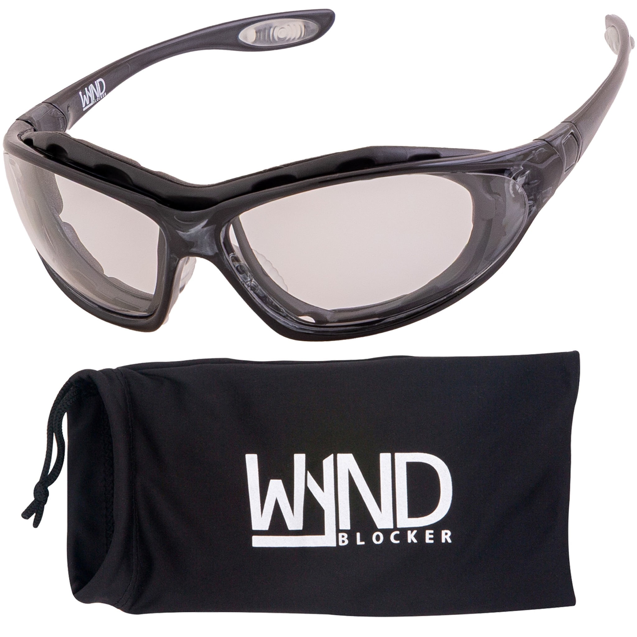WYND Blocker Kraken Motorcycle Riding Glasses Dry Eye Sunglasses (M336 - Crystal, Clear)