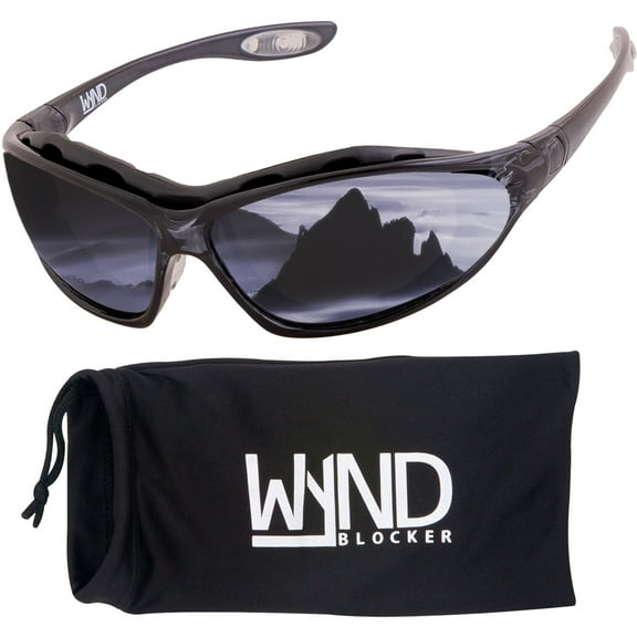 WYND Blocker Kraken Motorcycle Riding Glasses Dry Eye Sunglasses (M336 - Crystal, Silver Mirror)