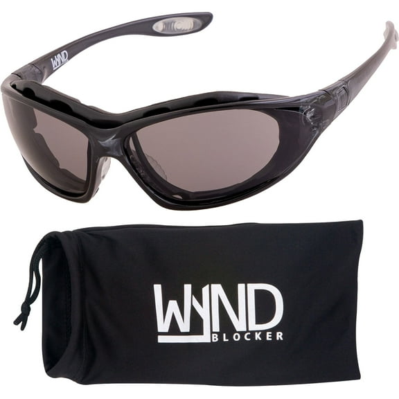 WYND Blocker Kraken Motorcycle Riding Glasses Dry Eye Sunglasses (M336 - Crystal, Smoke)