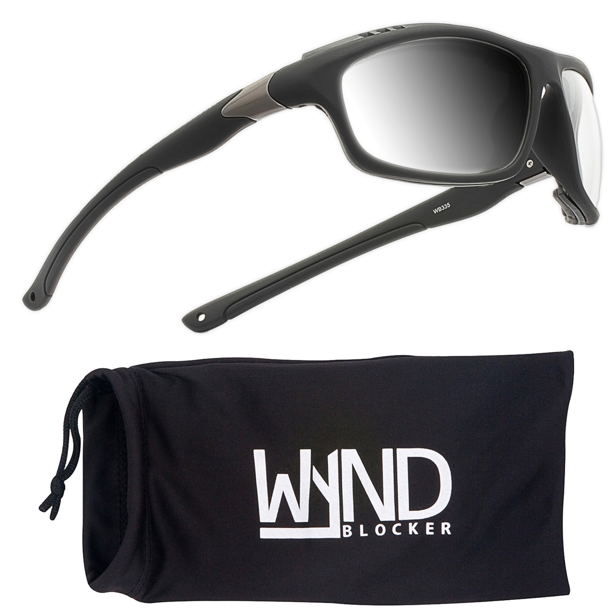 WYND Blocker Murph Photochromic Clear-to-Smoke Wind Resistant Sunglasses Motorcycle Riding Glasses (M335 - Black, Photochromic)
