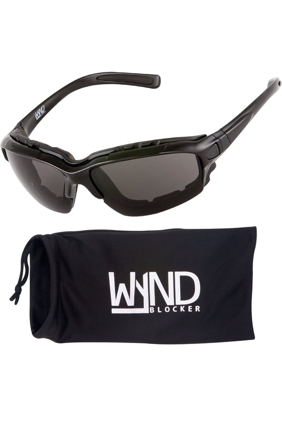 Wind Resistant Sunglasses Motorcycle Riding Dry Eye Glasses Model 331, Black