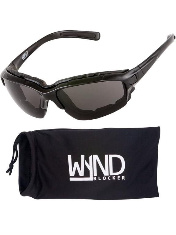Wind Resistant Sunglasses Motorcycle Riding Dry Eye Glasses Model 331, Black
