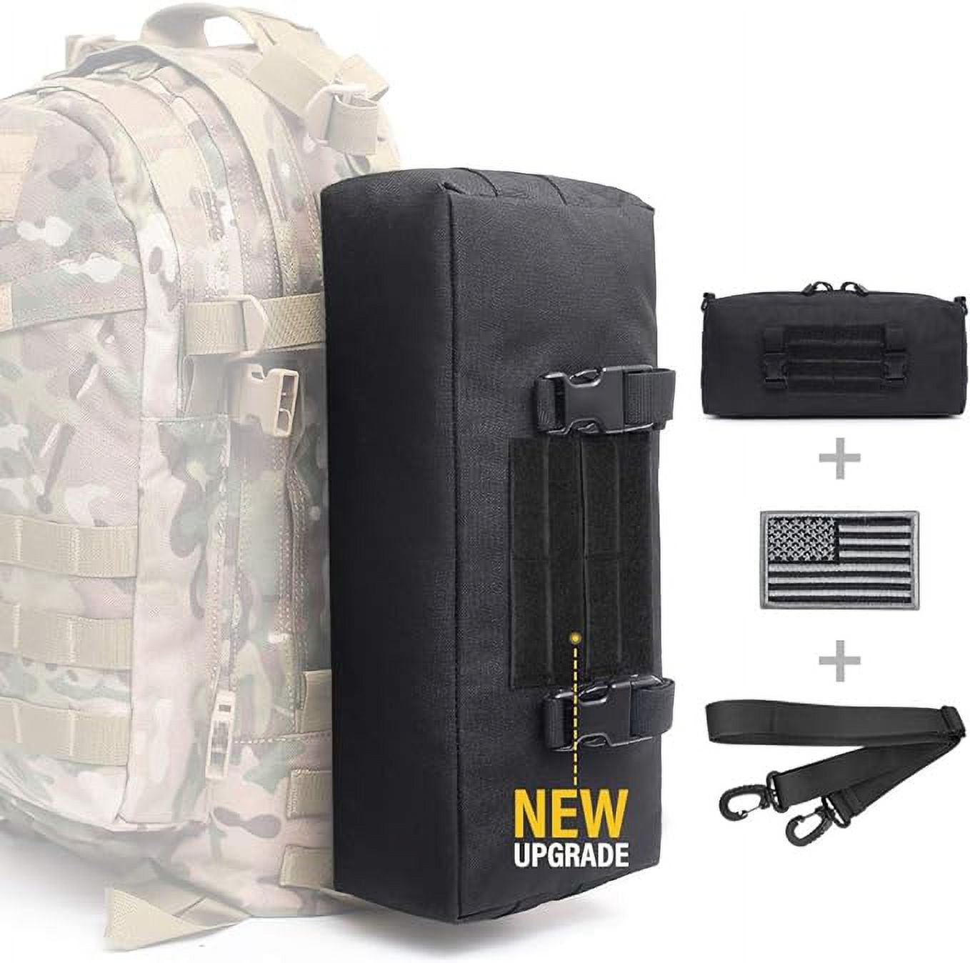 WYNEX Tactical Increment Molle Pouch, Vertical EDC Utility Pouches Sling Bag  Military Multi-Purpose Large Capacity with Shoulder Strap Modular Design 