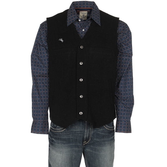 Wyoming Traders Mens Wyoming Wool Vest XXXL Black
