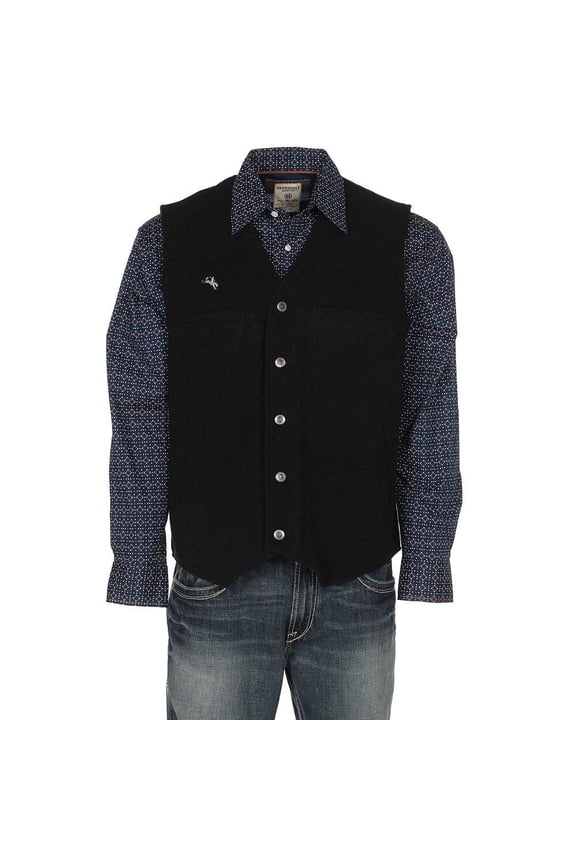 Wyoming Traders Mens Wyoming Wool Vest XXXL Black
