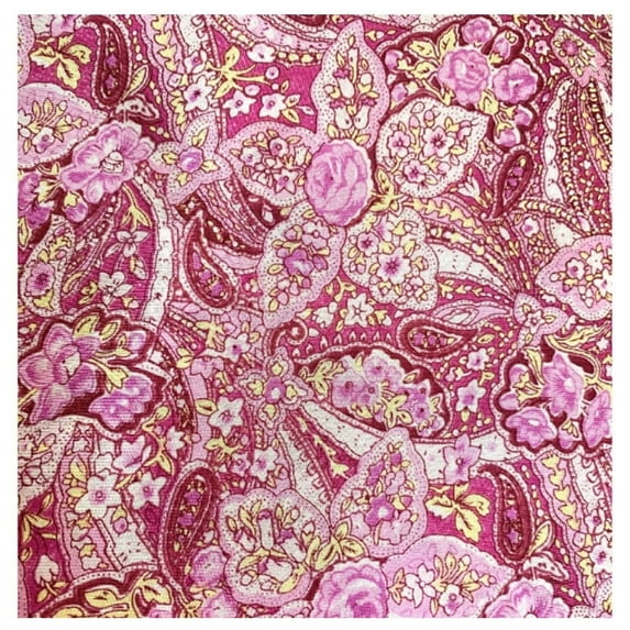 WYOMING TRADERS Calico Pink Paisley Regular 34.5x34.5 Silk Scarf (CPP)