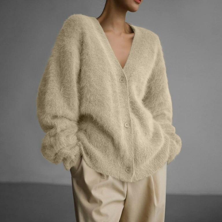 Oversized shaggy cardigan hot sale