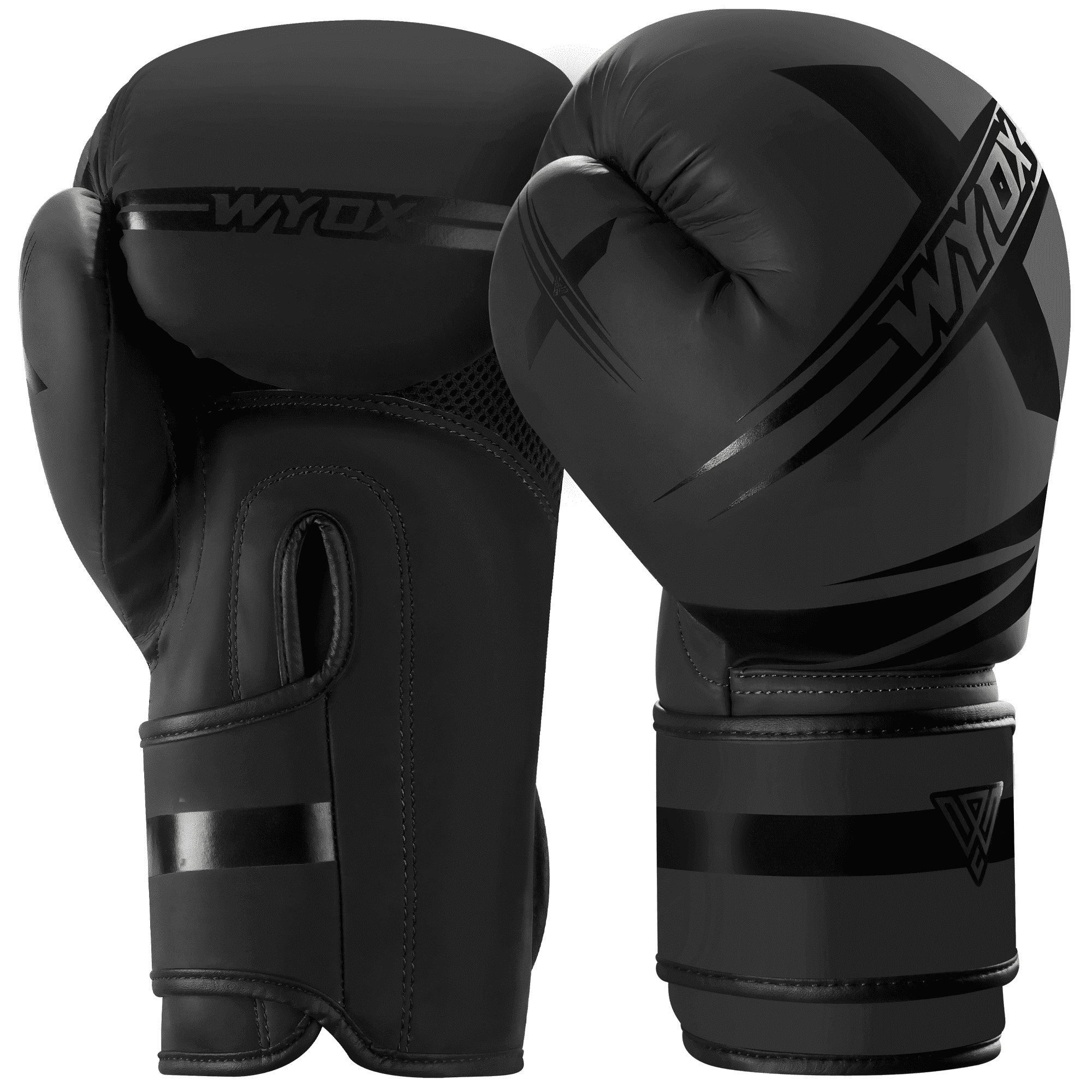 WYOX Boxing Gloves 10oz Adult Black – Men & Women | Workout, Punching, Pro Training, MMA, Kickboxing, Muay Thai, Heavy Bag