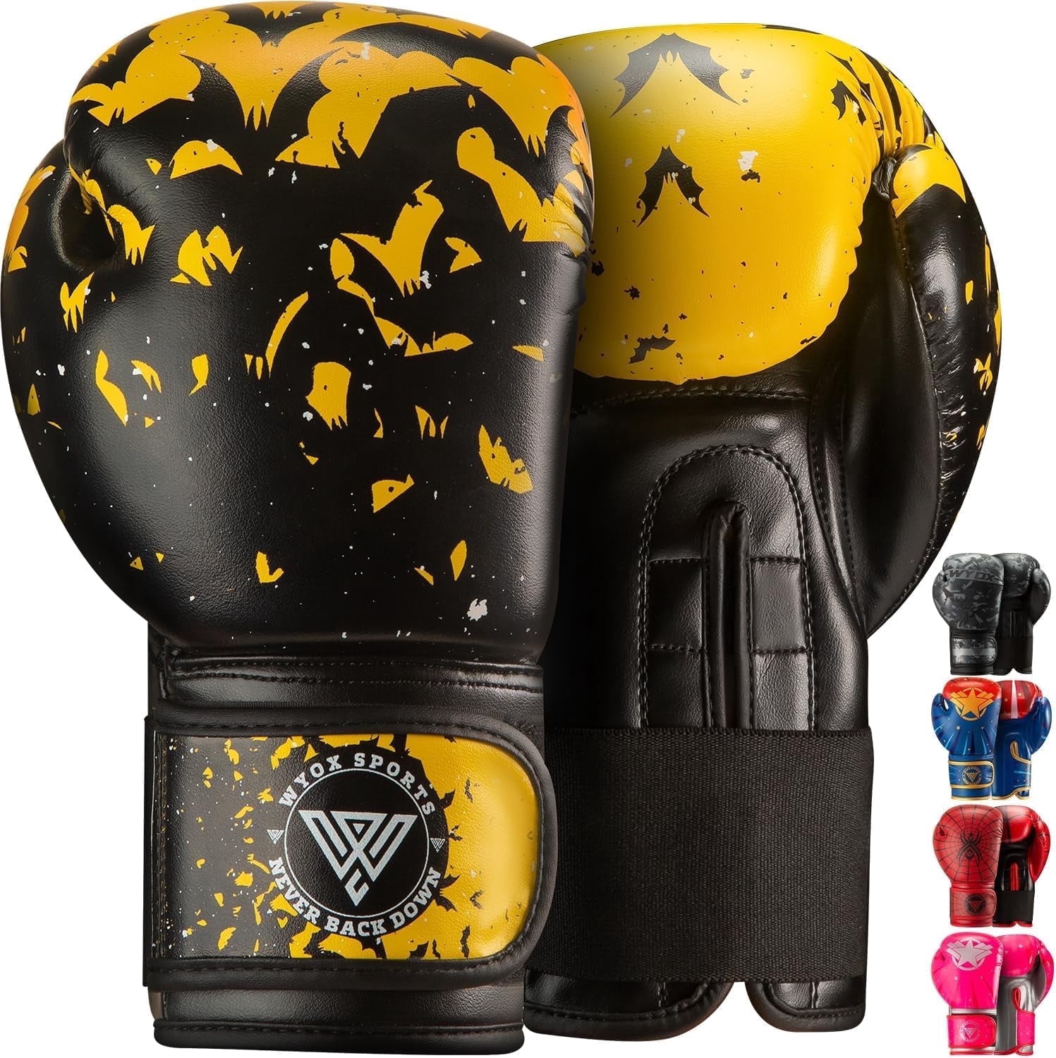 WYOX Sports Kids Boxing Gloves, 4 oz, Youth Sparring Gear for Strength Training, Punching Bag, Muay Thai, Martial Arts