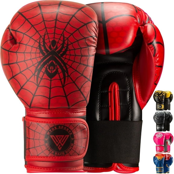 WYOX 4oz Kids Boxing Gloves – Spyder | Training, Punching Bag, Muay Thai, Kickboxing, MMA Equipment| Strength