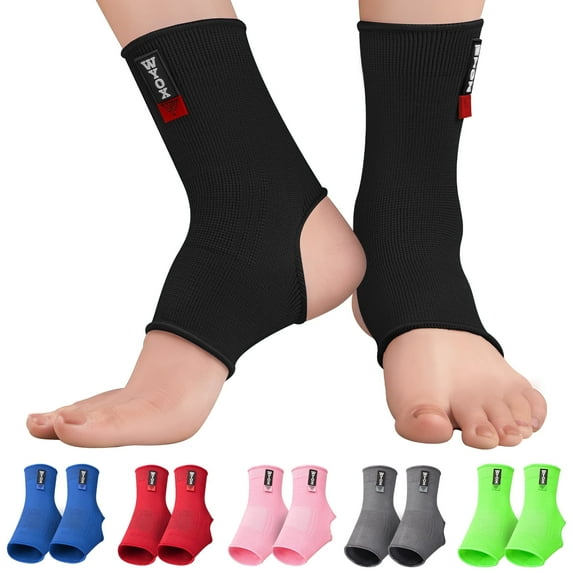 WYOX Ankle Brace S/M – Compression Sleeve & Stabilizer Wrap for Sprains, Sports & Recovery (Black)