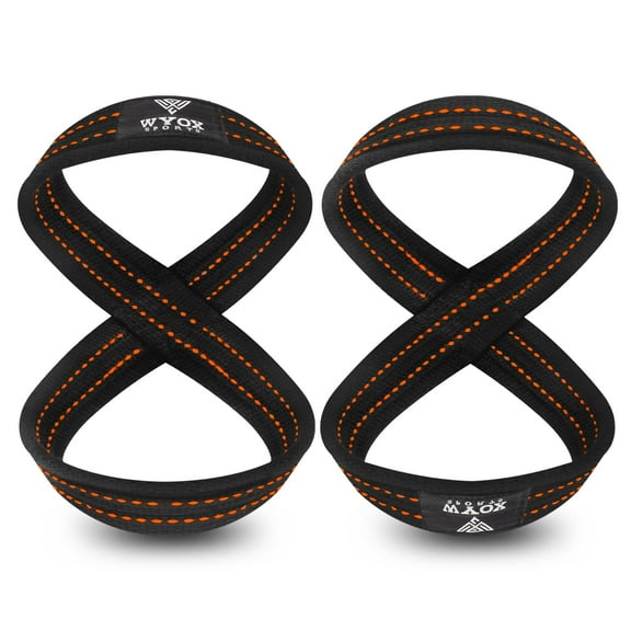 WYOX Figure 8 Weight Lifting Straps – Non-Slip Wrist Support for Deadlift, Powerlift & Bodybuilding