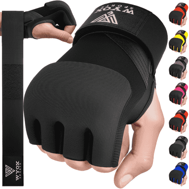 WYOX Gel Boxing Hand Wraps Inner Gloves for Men & Women, 80cm Quick Wrist Wraps, Padded Knuckle Protection, Hand Wraps for Boxing, MMA, Muay Thai, Kickboxing, Punching & Martial Arts, Boxing Glove