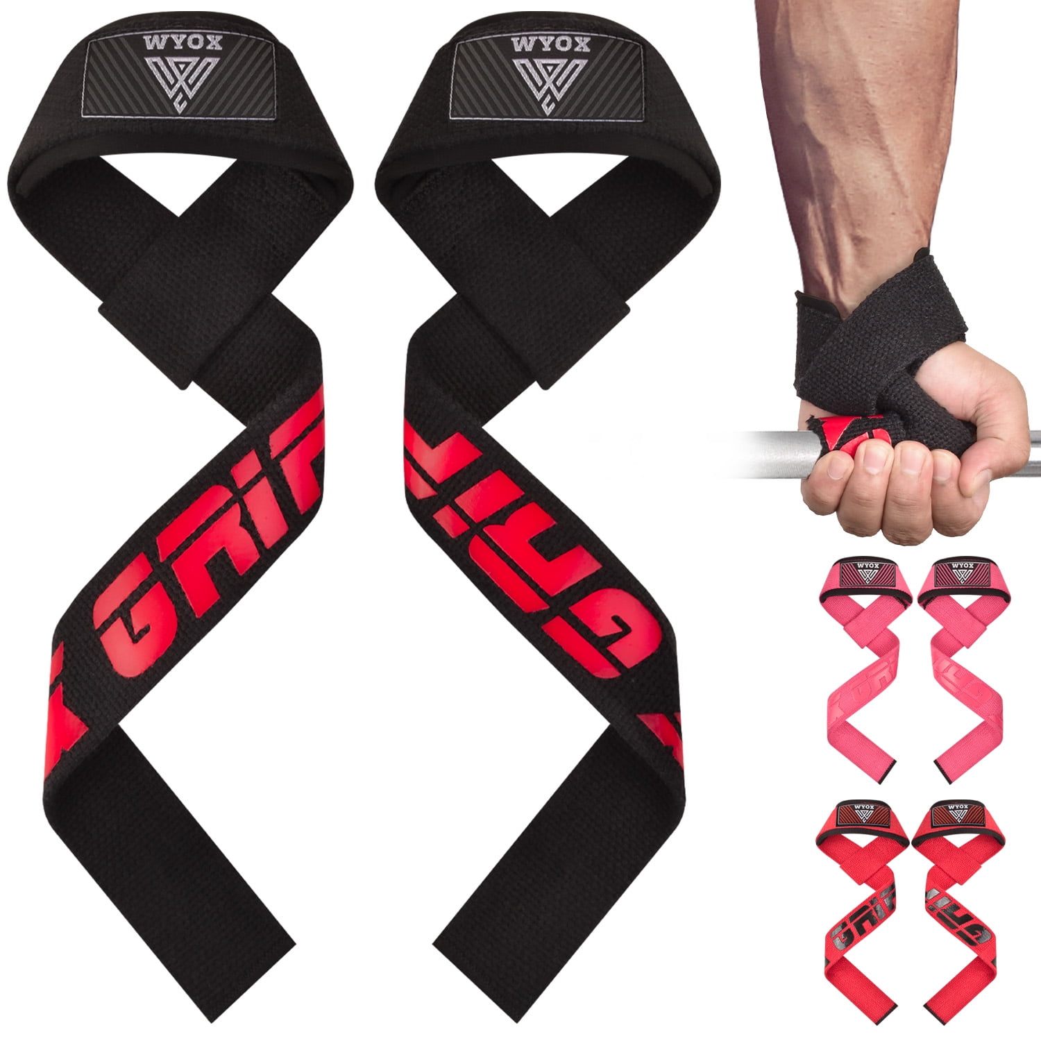 Ultra Grip Lifting Straps - Padded Wrist Straps For Deadlifts, Weightlifting & Strength Training, Better Grip & Comfort