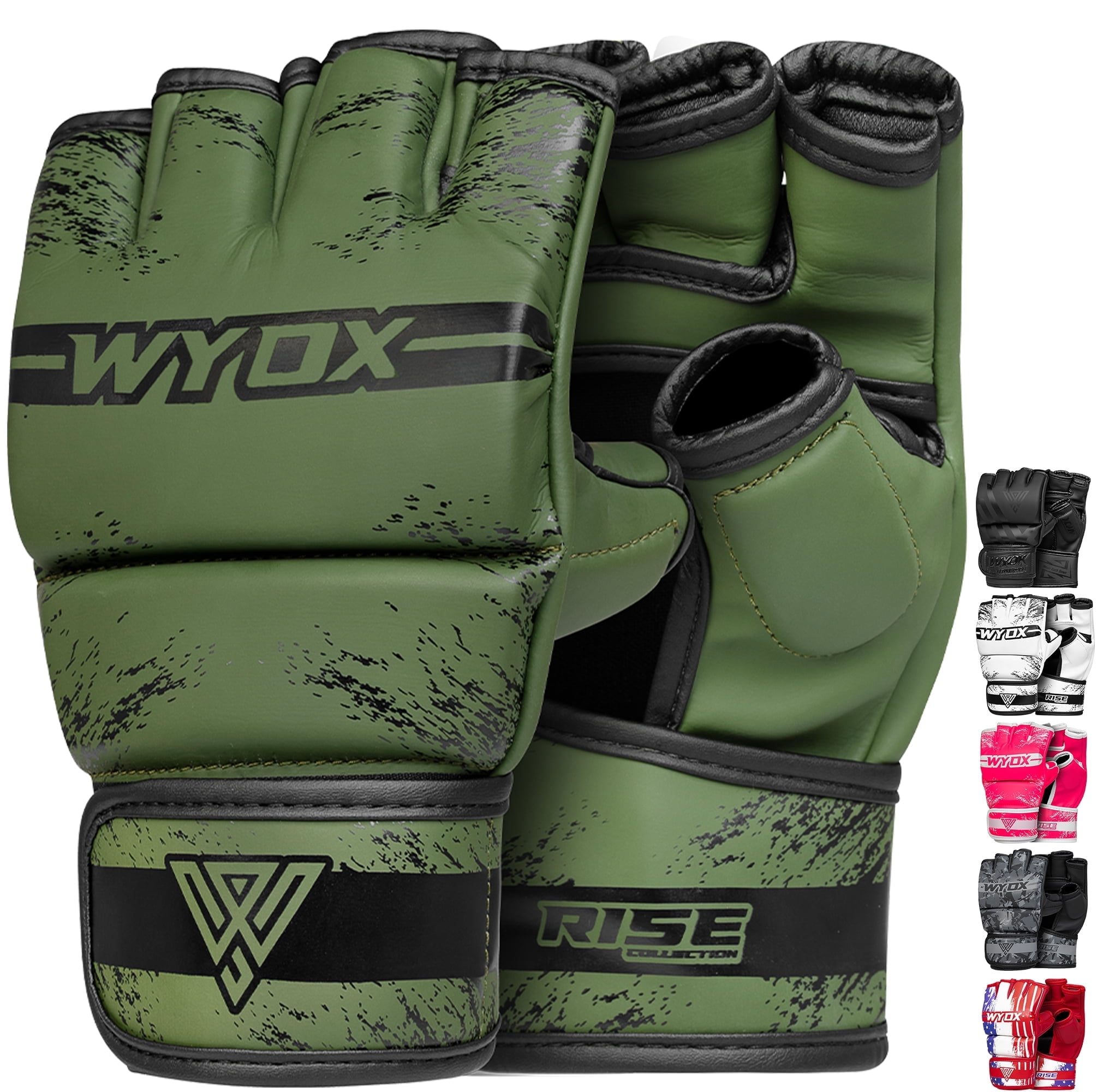 Leather MMA Body Combat Boxing Gloves Gel Punch Bag Martial Arts Training Mitts