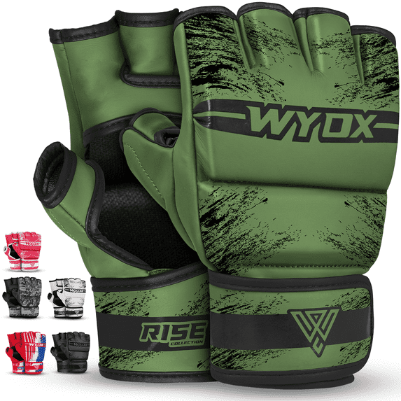 WYOX MMA Gloves for Men & Women, Open Palm Sparring Gloves with Wrist Support, Grappling Gloves for Kickboxing, Muay Thai & Boxing Training