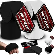 WYOX Mexican Style Hand Wraps with Knuckle Guard, 180" Gloves for Boxing MMA