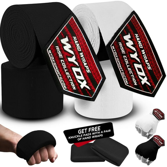 WYOX Sports 180-Inch Boxing Hand Wraps with Knuckle Guard for Training and Support