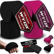 WYOX Mexican Style Hand Wraps with Knuckle Guard, 180" Gloves for Boxing MMA